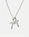 DOUBLE CROSS NECKLACE